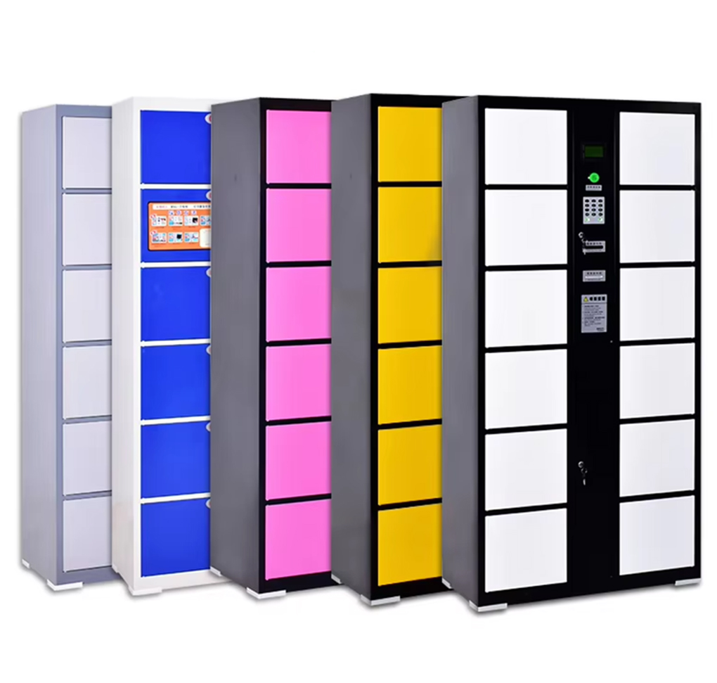Minno Smart Electronic Bar Code Self-Service Storage Locker Halfway Function  Luggage Locker for Supermarket