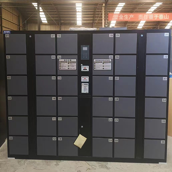 Minno Smart Electronic Bar Code Self-Service Storage Locker Halfway Function  Luggage Locker for Supermarket