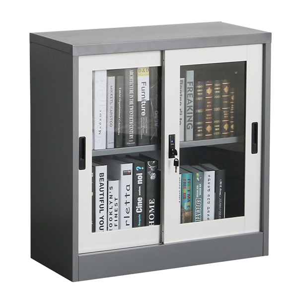 MINNO Sliding Glass Storage Cabinet