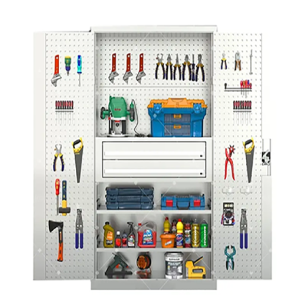 MINNO High-Capacity Stainless Steel Tool Cabinet - Heavy Duty Industrial Storage & Rolling Mobile Workbench for Commercial Workshop Organization