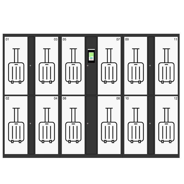Minno Smart Electronic Bar Code Self-Service Storage Locker Halfway Function  Luggage Locker for Supermarket