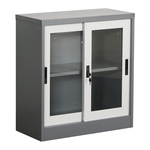 MINNO Sliding Glass Storage Cabinet