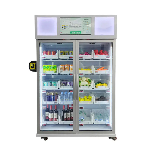  Double door smart fridge vending machine