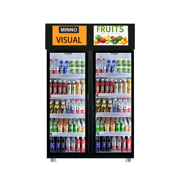  Double door smart fridge vending machine