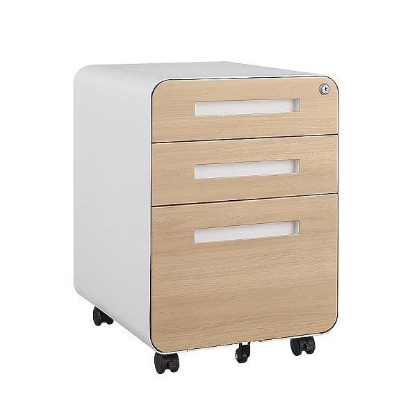 MINNO Arc-edge Three Drawers Steel Filing Cabinet