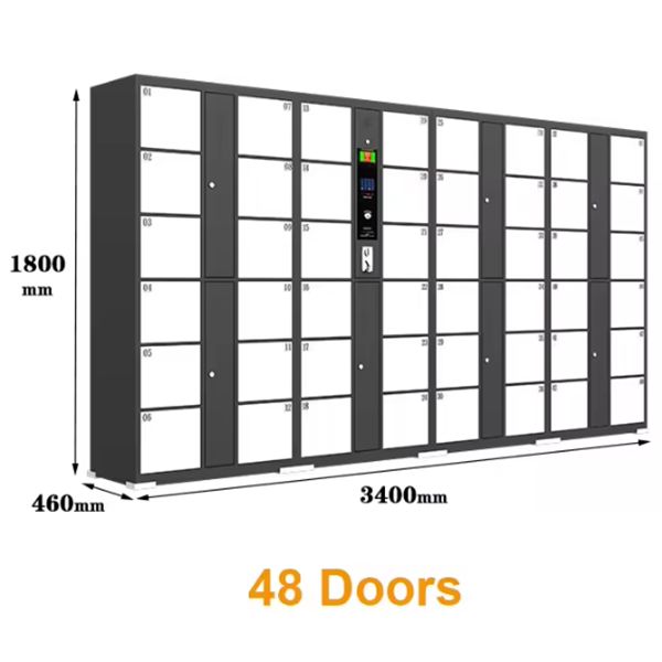 Minno Smart Electronic Bar Code Self-Service Storage Locker Halfway Function  Luggage Locker for Supermarket