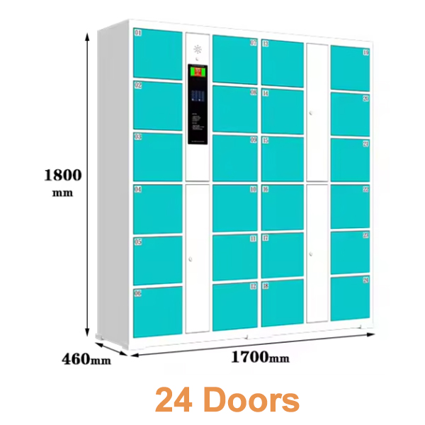Minno Smart Electronic Bar Code Self-Service Storage Locker Halfway Function  Luggage Locker for Supermarket